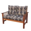 Ver imagem 3 de Sofá Banco Namoradeira Colinial Cancún 2 Lugares de Madeira Banco Super Resistente Estofado Floral T