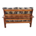 Ver imagem 7 de Sofá Banco Namoradeira Colinial Cancún 2 Lugares de Madeira Banco Super Resistente Estofado Floral T