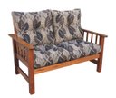 Ver imagem 5 de Sofá Banco Namoradeira Colinial Cancún 2 Lugares de Madeira Banco Super Resistente Estofado Floral T