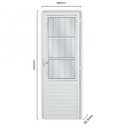 Ver imagem 2 de Porta de Alumínio Postico 210x90cm com 3 Vidros Mini Boreal Linha Solida MGM Abertura Direita Branco