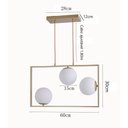 Ver imagem 4 de Pendente Jabuticaba Dourado 60cm Bancada Mesa Gourmet Hall
