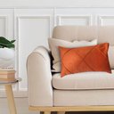 Ver imagem 2 de Capa para Almofada Drapeada em Veludo Retangular 60x40 Terracota