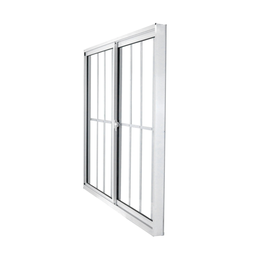 Janela de Alumínio de Correr 100x150cm 2 Folhas com Grade e Vidro Liso Linha Soft MGM Branco - 3