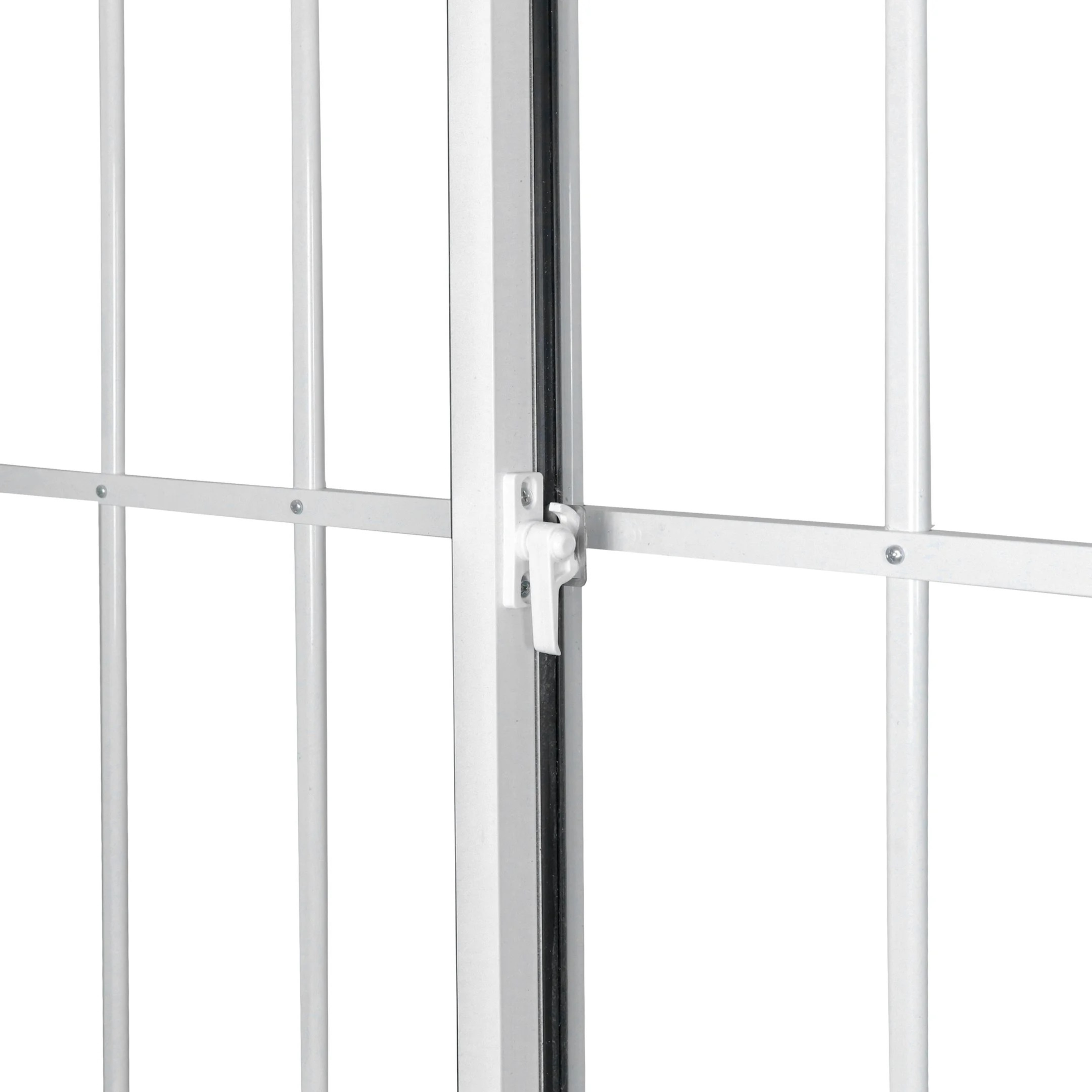 Janela de Alumínio de Correr 100x150cm 2 Folhas com Grade e Vidro Liso Linha Soft MGM Branco - 12