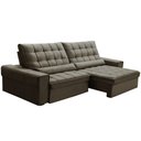 Ver imagem 5 de Sofá Retrátil Reclinável para Sala 4 Lugares 290cm Nebrasca F04 Veludo Marrom - Lyam Decor