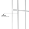 Janela de Alumínio de Correr 100x100cm 2 Folhas com Grade e Vidro Liso Linha Soft MGM Branco - 12