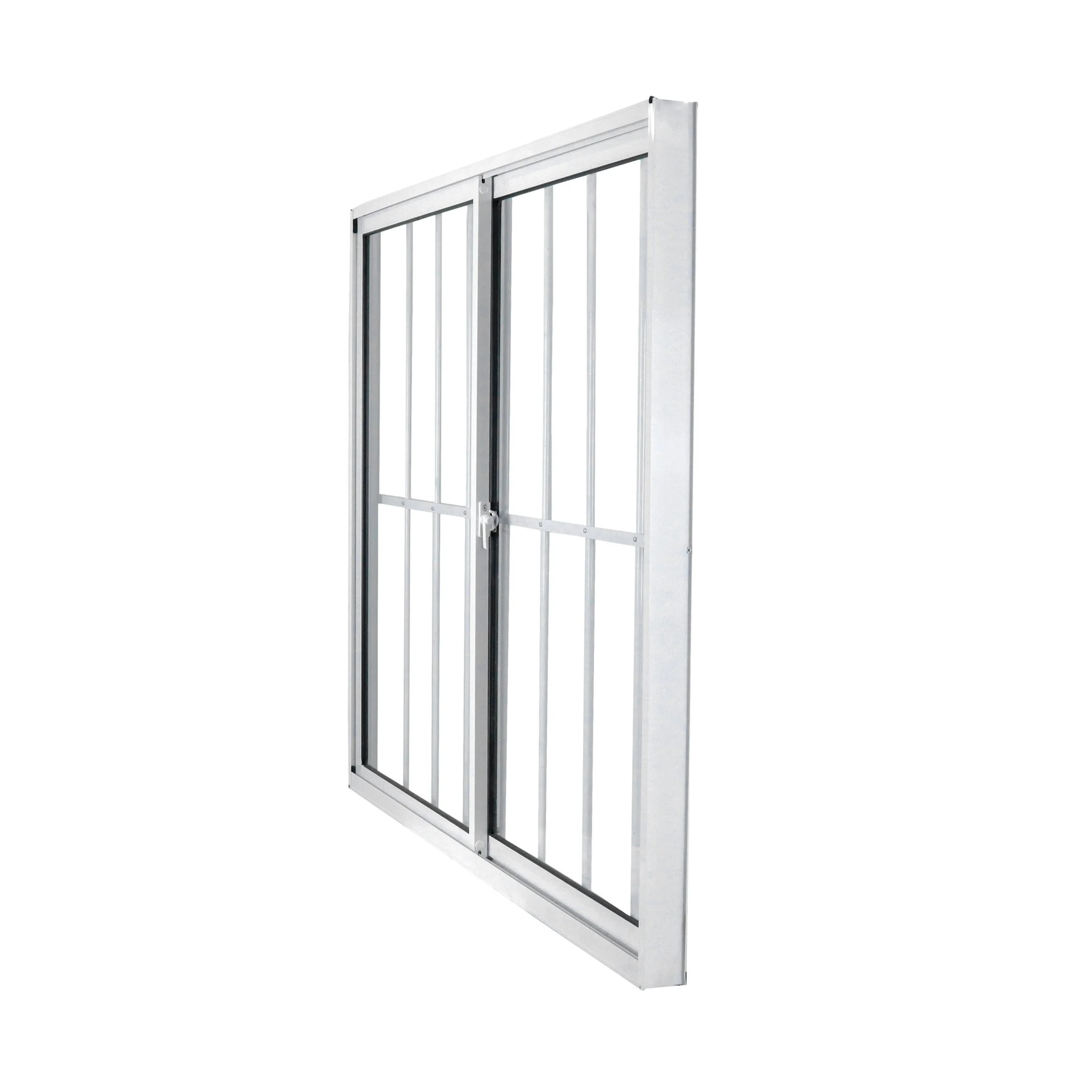 Janela de Alumínio de Correr 100x100cm 2 Folhas com Grade e Vidro Liso Linha Soft MGM Branco - 4