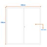 Janela de Alumínio de Correr 100x100cm 2 Folhas com Grade e Vidro Liso Linha Soft MGM Branco - 13