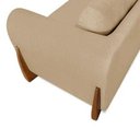 Ver imagem 6 de Poltrona Decorativa Valentina Retrô em Tecido Bouclê Bege e Pés em Madeira