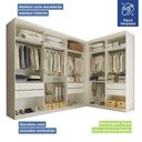 Ver imagem 5 de Closet Casal França sem Portas 2 Módulos 6 Gavetas Minastex