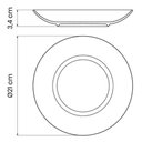 Ver imagem 3 de 6 Pratos Fundos de Risoto Porcelana Branca 21cm Tramontina Leonora