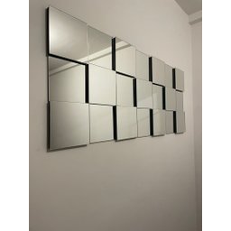 Espelho Decorativo 3d Painel Placa Vidro Liverpool 1,05m x 45cm Montável - 2