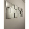 Espelho Decorativo 3d Painel Placa Vidro Liverpool 1,05m x 45cm Montável - 2