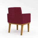 Ver imagem 5 de Kit 04 Poltronas Decorativa Reforçada Oferta Mesa Cozinha Cor:Marsala