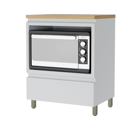 Balcão Modular Forno 1 Gaveta Rainha 70cm 100 Mdf