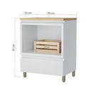 Ver imagem 4 de Balcão Modular Forno 1 Gaveta Rainha 70cm 100 Mdf