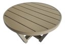 Ver imagem 2 de Mesa de Centro Alumínio Ripado Redonda Varanda Piscina 70cm