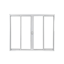 Ver imagem 3 de Janela de Alumínio de Correr 100x100cm 4 Folhas 2 Fixas com Vidro Liso Linha Soft Mgm Branco