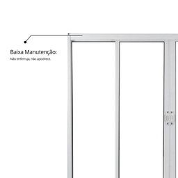 Janela de Alumínio de Correr 100x200cm 4 Folhas 2 Fixas com Vidro Liso Linha Soft MGM Branco - 7