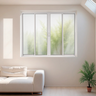 Janela de Alumínio de Correr 100x200cm 4 Folhas 2 Fixas com Vidro Liso Linha Soft MGM Branco - 1
