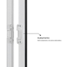 Janela de Alumínio de Correr 100x200cm 4 Folhas 2 Fixas com Vidro Liso Linha Soft MGM Branco - 9