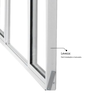 Janela de Alumínio de Correr 100x200cm 4 Folhas 2 Fixas com Vidro Liso Linha Soft MGM Branco - 10