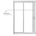 Ver mais imagens de Janela de Alumínio de Correr 100x200cm 4 Folhas 2 Fixas com Vidro Liso Linha Soft MGM Branco