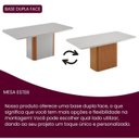 Ver imagem 7 de Conjunto Sala de Jantar Mesa Tampo MDF/Vidro 6 Cadeiras Ester Off White/Capuccino/Marromle