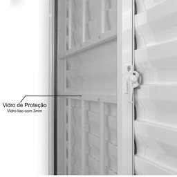 Janela de Alumínio Veneziana 100x150cm 3 Folhas 1 Fixa com Grade e Vidro Liso Soft Plus MGM Branco - 4