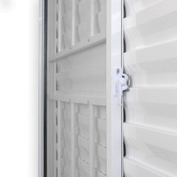 Janela de Alumínio Veneziana 100x150cm 3 Folhas 1 Fixa com Grade e Vidro Liso Soft Plus MGM Branco - 4