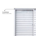 Ver imagem 6 de Janela de Alumínio Veneziana 100x100cm 3 Folhas Vidro Liso Soft Plus Mgm