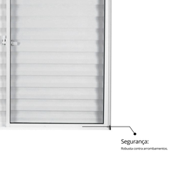 Janela de Alumínio Veneziana 100x100cm 3 Folhas Vidro Liso Soft Plus MGM  - 11