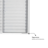 Janela de Alumínio Veneziana 100x100cm 3 Folhas Vidro Liso Soft Plus MGM  - 11