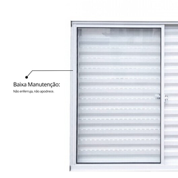 Janela de Alumínio Veneziana 100x100cm 3 Folhas Vidro Liso Soft Plus MGM  - 7
