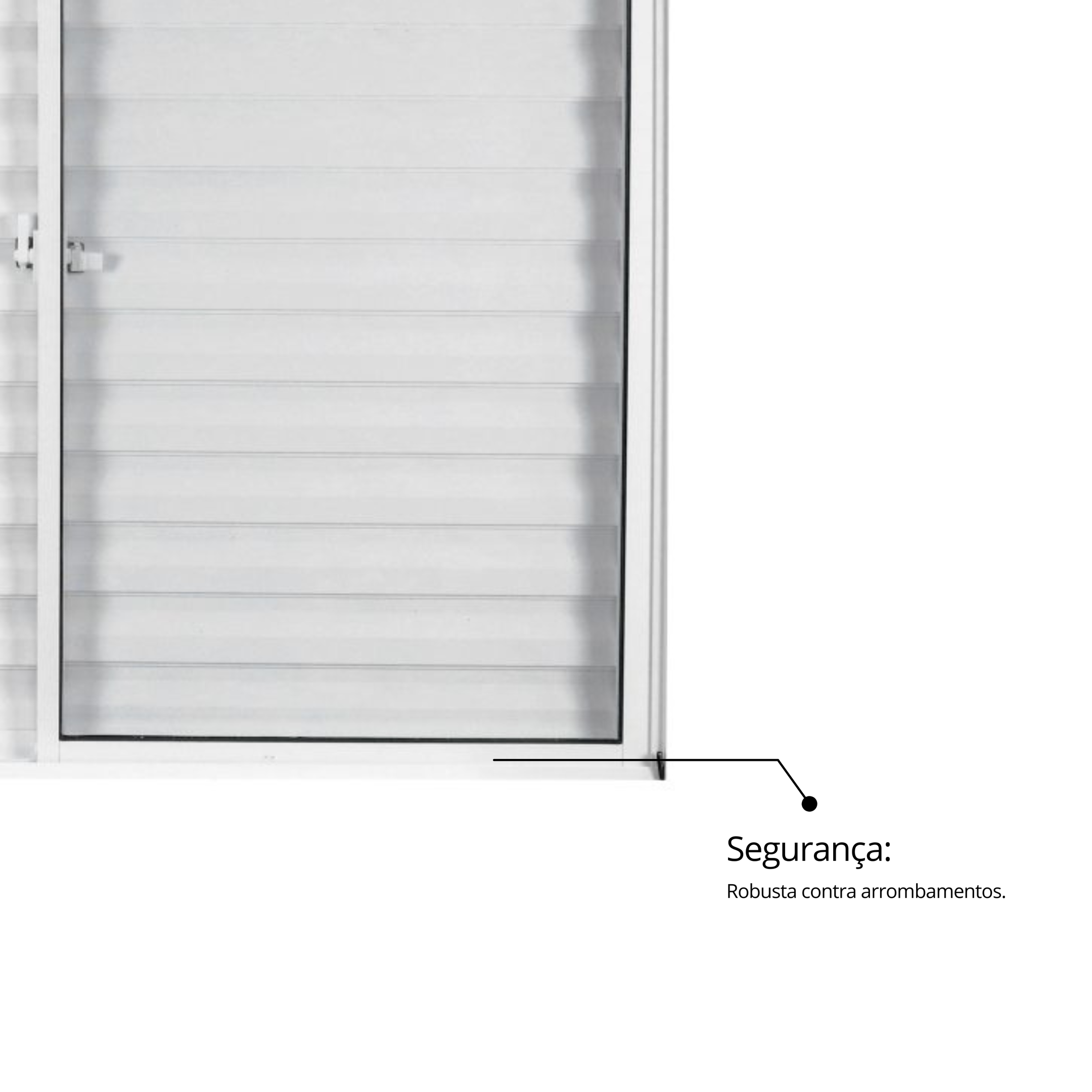 Janela de Alumínio Veneziana 100x120cm 3 Folhas Vidro Liso Soft Plus MGM - 11
