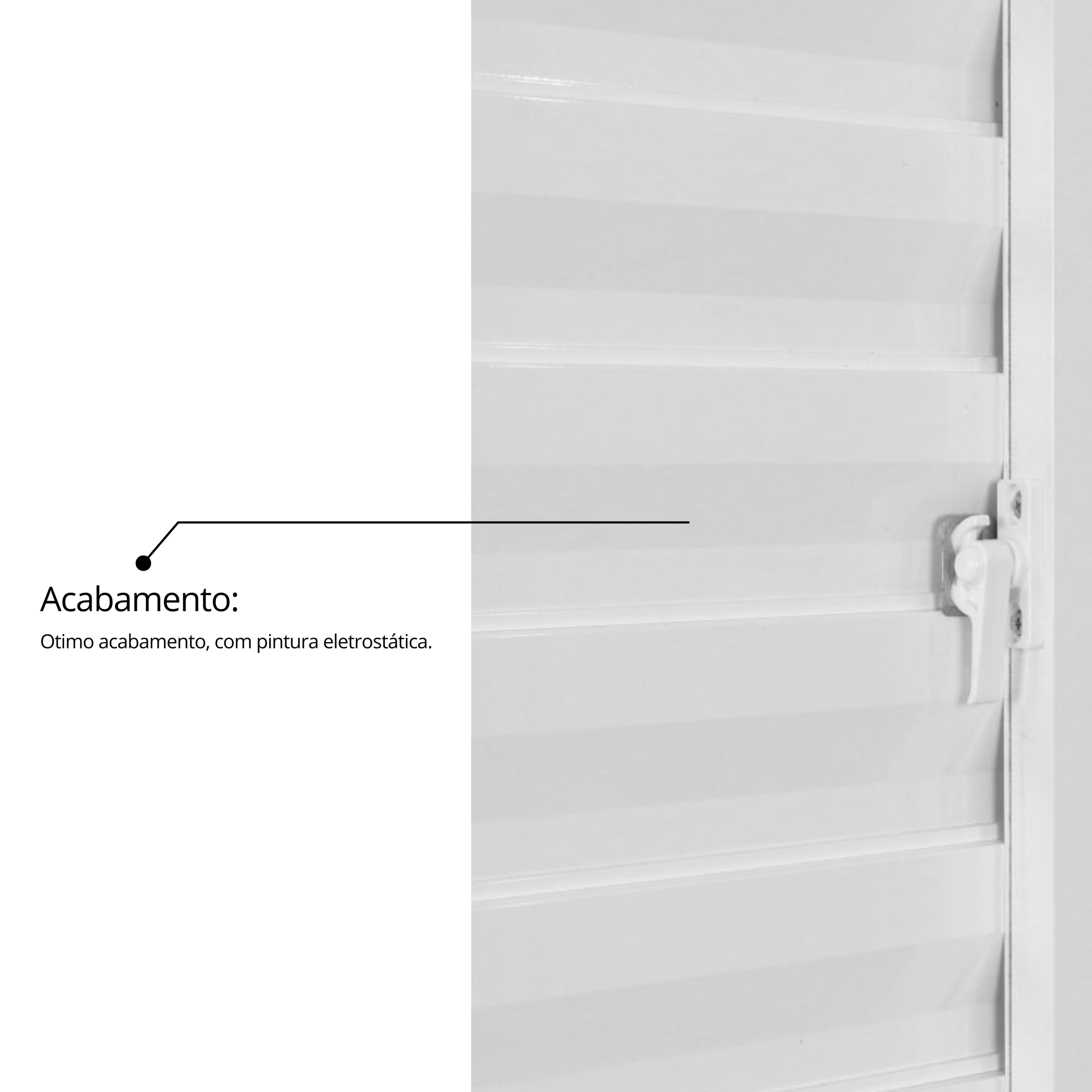 Janela de Alumínio Veneziana 100x120cm 3 Folhas Vidro Liso Soft Plus MGM - 9
