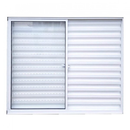 Janela de Alumínio Veneziana 100x120cm 3 Folhas Vidro Liso Soft Plus MGM - 5