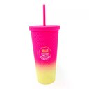 Ver imagem 1 de Copo C/ Canudo Texturizado 700ml Power Solar Degrade Uatt