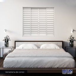 Janela de Alumínio Veneziana de Correr 100x120cm 4 Folhas Sem vidro Soft Plus MGM  - 6