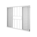 Ver imagem 2 de Janela de Alumínio Veneziana 100x150cm 4 Folhas com Grade sem Vidro Soft Plus Mgm