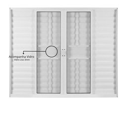 Janela de Alumínio Veneziana 100x150cm 4 Folhas com Grade sem Vidro Soft Plus MGM - 6