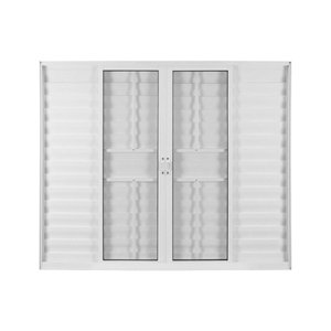 Janela de Alumínio Veneziana 100x150cm 4 Folhas com Grade sem Vidro Soft Plus MGM