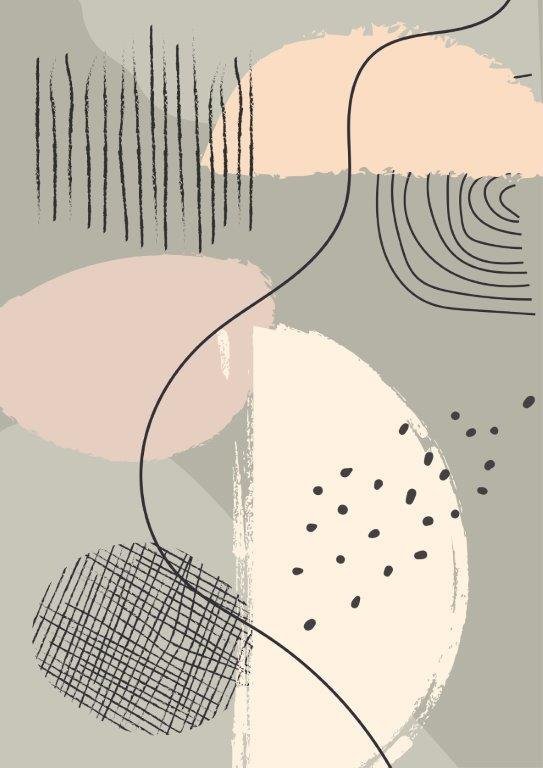 Kit com 3 Quadros Arte Abstrata em Lona 40x60cm - 4