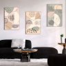 Kit com 3 Quadros Arte Abstrata em Lona 40x60cm - 1