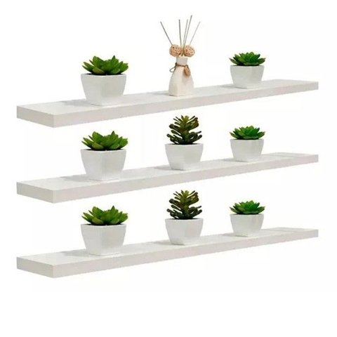 Prateleira em Mdf Tx e Suporte Invisivel com Bucha Ecoplan Ecop6 com 6 - Ecoplanejados