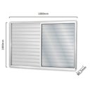 Ver imagem 2 de Janela de Alumínio Veneziana de Correr 100x150cm 3 Folhas 1 Fixa com Vidro Liso Linha Soft MGM Branc Branco
