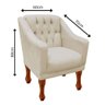 Kit Namoradeira + 2 Poltrona Decorativa Grécia Dritex Suede Bege - 6