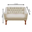 Ver imagem 7 de Kit Namoradeira + 2 Poltrona Decorativa Grécia Dritex Suede Bege