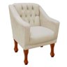 Kit Namoradeira + 2 Poltrona Decorativa Grécia Dritex Suede Bege - 5