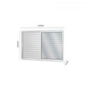 Ver imagem 2 de Janela de Alumínio Veneziana de Correr 100x150cm 3 Folhas 1 Fixa com Vidro Mini Boreal Linha Soft Mg
